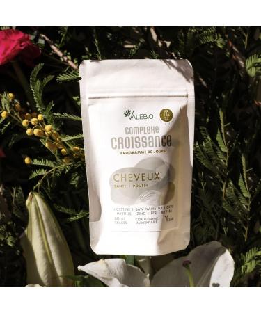 Hair growth complex | Hair growth & anti-hair loss | Biotin nettle L-Cystine | Ideal against hormonal hair loss | 60 capsules 1 month treatment | Valebio - Buy Online on GoSupps.com