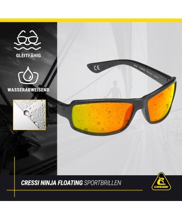Cressi Ninja Polarized Sunglasses for Men & Women - UV Protection Anti-Reflective Water-Repellent Fishing Sports Glasses with Hard Shell Case - Floatable Design Dark Gray Lens - Buy Online on GoSupps.com
