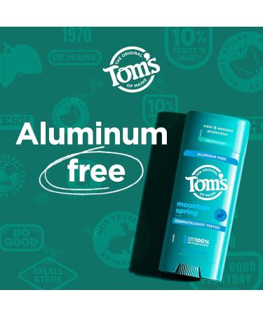 Tom's of Maine Natural Deodorant for Men and Women Aluminum Free - Pack of 2 - 3.25 Oz. - Buy Online on GoSupps.com
