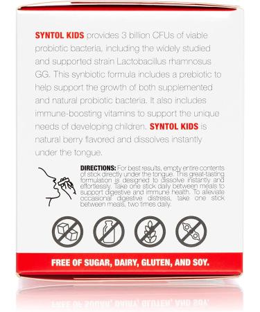 Syntol Kids Probiotic - Natural Berry Flavor | 30 Single Serve Packets - Buy Online on GoSupps.com