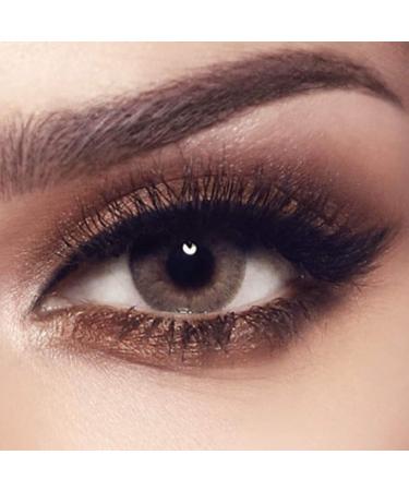 Bella elite colored contact lenses Sandy Gray (dioptria -0.00) -strongly covering monthly lenses for 3 months gray -brown color lenses perfect for dark eyes