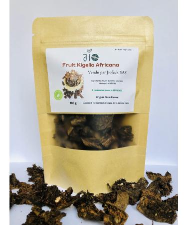 Jio nature Kigelia Africana Fruit Cut & Dried - 100% Natural - For Food Intimate Care Skin Care - 100g
