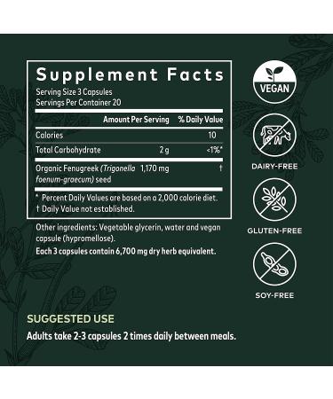 Gaia Herbs Fenugreek Seed for Women - 60 Vegan Liquid Phyto-Caps for Hormonal Balance - Buy Online on GoSupps.com
