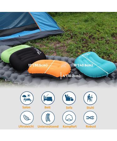 AllynX Ultralight Inflatable Camping Pillow - Dynamic Orange | Perfect for Camp and Backpacking - Buy Online on GoSupps.com