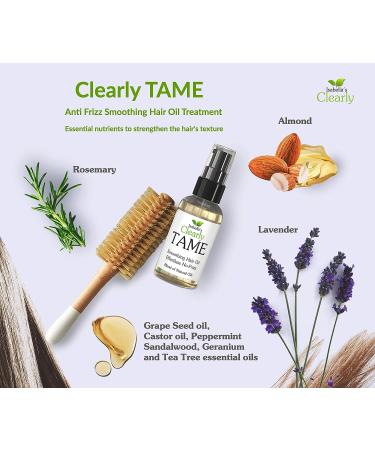 TAME Anti-Frizz Smoothing Hair Oil Treatment with Castor & Rosemary - Sulfate-Free Serum for Curly & Dry Hair - Frizz Control & Shine - Natural USA-Made - Buy Online on GoSupps.com