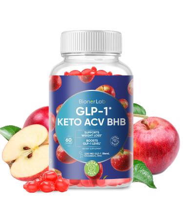 BionerLab Keto ACV Advanced Weight Loss Gummies - Apple Cider Vinegar Gummy for Belly Fat Burn - Support Metabolism Digestion Boost - Sugar Free with B12 B6 to Lose Weight & Ketogenic Diet Management
