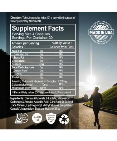 NANOWELL Sean Lee's iBone Cal Mag 120 Vegetable Capsules X 4 Bottles + 1 Bottle of Vitamin D3 - Bone Health Calcium and Immune Support Supplement - Buy Online on GoSupps.com