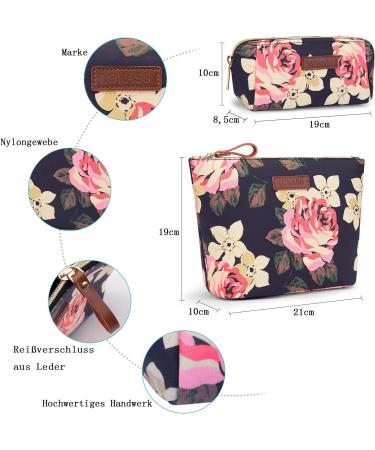 Shop Lokass 2-in-1 Cultural Bag | Waterproof Cosmetic & Travel Wash Bag for Women - Peony Design | 21x10x19cm - Buy Online on GoSupps.com