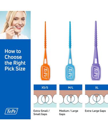 TEPE Dental Floss Picks - EasyPicks XS/S Orange 60 Pack | Premium Tooth Flossers for Healthier Smiles - Buy Online on GoSupps.com