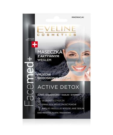 Eveline Active Detox Face Mask With Active Carbon Combination Oily Skin 2x 5ml
