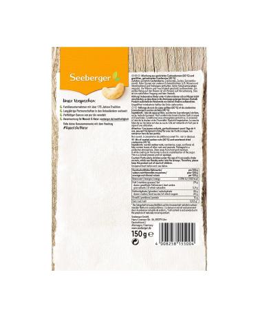 Seeberger Cashew Cranberry Mix 12 Pack - Gluten-Free Vegan Snack | Natural Cashews & Sweet-Sour Cranberries (12 x 150g) - Buy Online on GoSupps.com