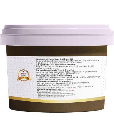 Dolcincasa-com P te de Pistache 100% Pure Naturelle Bronte sans Colorant fond pour les cr mes glac es p tisseries pour la confiserie excellent ar me tartinable vert fonc sans gluten 200gr - Buy Online on GoSupps.com