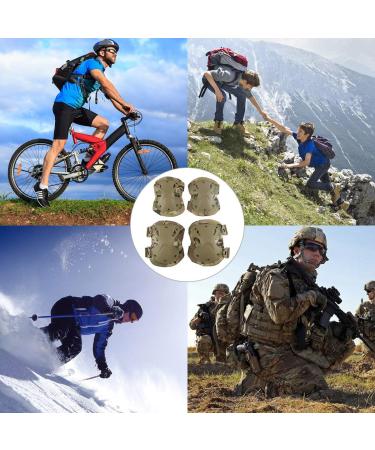 Tactical Combat Knee & Elbow Protective Pads Set for Outdoor CS Paintball Game Cycling Safety Skateboarding Gear Skates Knee Protection Guard Pads CP - Buy Online on GoSupps.com