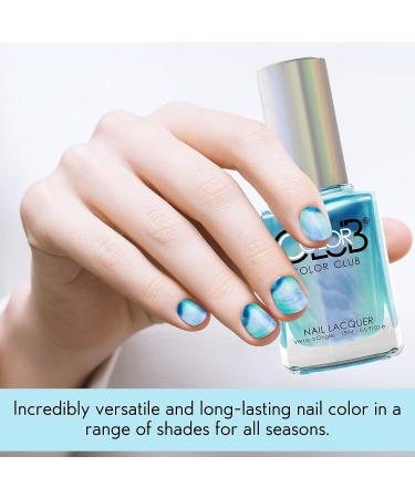 Color Club Oil Slick Collection Frost Bite Tri-Chrome Nail Lacquer - Light Blue/Silver/Pink - Buy Online on GoSupps.com