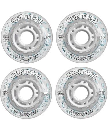 TronX Control Indoor Soft 76A Roller Inline Hockey Wheels - 59mm 68mm 72mm 76mm & 80mm Hi-Lo