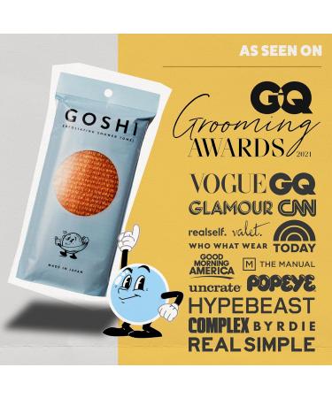 Buy Goshi Peeling Shower Towel - Tear-Resistant Waves for All Skin Types | Made in Japan | Sunset Chevron Design (Yellow/Orange/Evening Red) - Buy Online on GoSupps.com