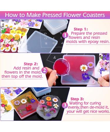 Dried Pressed Flower Kit for Resin Crafts - 140 Pcs Natural Herbs, Leaves & Flowers for Scrapbooking, DIY Art, Jewelry, Candle, Soap Making - Bulk Pack - Buy Online on GoSupps.com