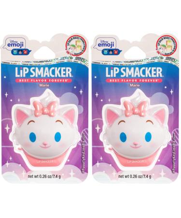 Lip Smacker Disney The Aristocats Marie Emoji Flip Flavored Lip Balm Key Lime Flavor Clear For Kids (Pack of 2)