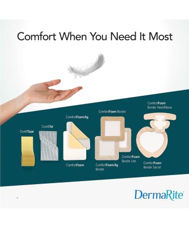 ComfortFoam 6x6 Foam Wound Dressing 10 Pack - Soft Silicone Adhesive, Highly Absorbent, Latex-Free - Buy Online on GoSupps.com