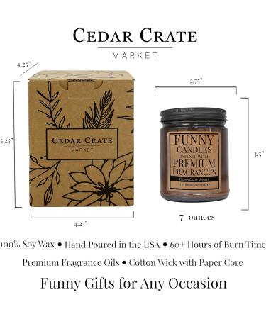 Gifts for Dog Lovers - Funny Dog Dad Candle | Light Me When The Dog Farts | Orange Patchouli Scent | Cedar Crate Market - Made in the USA - Buy Online on GoSupps.com