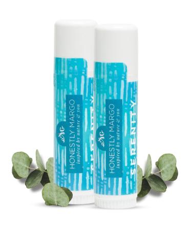 Honestly Margo Aromatherapy Balm Stick (Menthol Eucalyptus Vapor Serenity) Organic Eucalyptus Essential Oil Lip Balm for Women s Self Care Mess-Free Portable Design with Natural Aroma 2.5 Fl Oz (Pack of 2) Menthol Euca