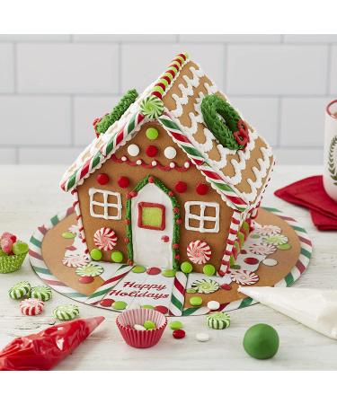 MEGA Traditional Gingerbread House Kit - Build & Decorate Yourself with Candy, Icing, and Fondant - Includes Presentation Board & Decorating Supplies - Fun Holiday Stickers Included - Buy Online on GoSupps.com