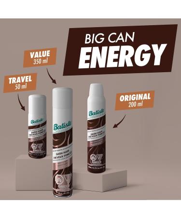 Batiste Dark Dry Shampoo Spray Value Pack For Dark & Deep Brown Hair Refresh Hair And Absorb Oil Between Washes Waterless Shampoo For Added Hair Texture And Body 350 mL Dark Hair 350 g (Pack of 1) - Buy Online on GoSupps.com