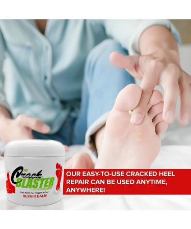 Crack Blaster Repair Balm - Intense Treatment for Dry Cracked Heels, Hands, Fingers, and Elbows - Fragrance-Free Skin Care - Buy Online on GoSupps.com