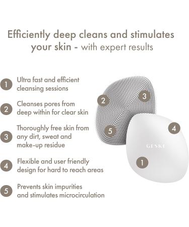 Geske SmartAppGuided 4-in-1 Facial Brush | Soft Silicone Cleaning Device | Professional Skin Care Tool | International Shipping Available - Buy Online on GoSupps.com