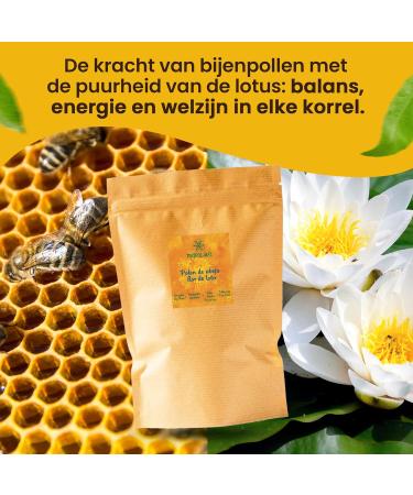 Propolmel 100 Natural Lotus Flower Pollen 500 grams From Residue Free Bees Source of Proteins Amino Acids Lipids Vitamins and Minerals - Buy Online on GoSupps.com
