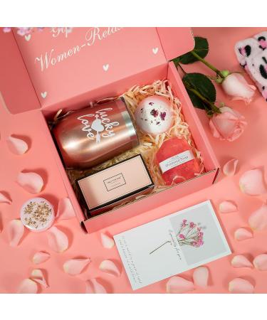 Valentine Gifts for Women - Spa Gift Box & Tumbler Set for Best Friends Moms Sisters & Girlfriends - Unique Relaxing Birthday Gifts - Buy Online on GoSupps.com