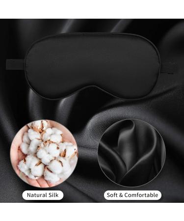 Buy Audamp Silk Sleep Mask - Adjustable Night Eye Mask for Comfortable Rest | Ultra-Soft Skin-Friendly Black - Buy Online on GoSupps.com