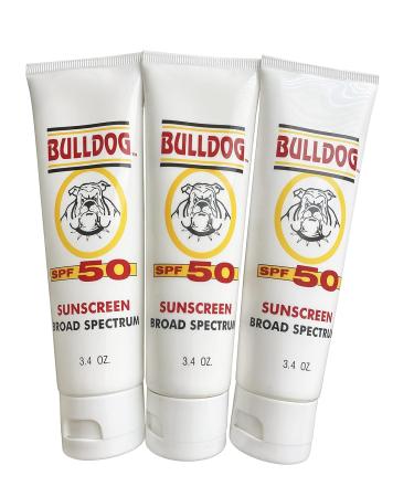 Bulldog Original Daily SPF 50 Sunscreen - Veteran Owned, USA Made - Marine Approved Mineral Sunscreen for Men, Women, Kids - 3 Pack - Buy Online on GoSupps.com