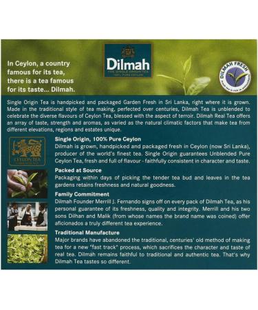 Dilmah Single Origin Pure Ceylon Black Tea - 100 Individually Wrapped Tea Bags - 200g Net 7.05oz - Buy Online on GoSupps.com