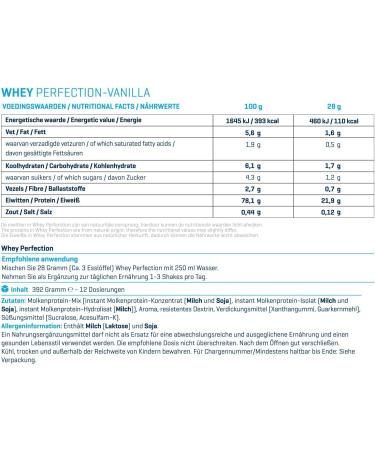 Body&Fit Whey Protein "Whey Perfection" Vanilla Ice Milkshake 898g (32 shakes) - Buy Online on GoSupps.com