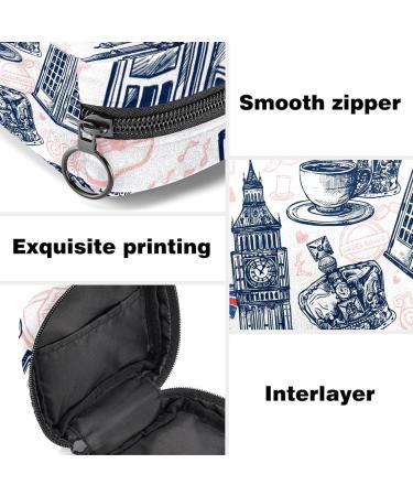 England Style London Elements Women's Napkin Storage Bag - Portable Period Pocket for Teens & Girls - Menstrual Cup & Nursing Deposit Holder - Buy Online on GoSupps.com