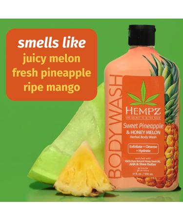 Hempz Mini Body Wash 3-Pack Sweet Pineapple & Honey Melon travel essentials small body wash 2.25 oz - Buy Online on GoSupps.com