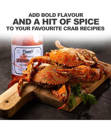 Dennis' Horseradish Seafood Lover's Variety Pack. Fresh Ground Horseradish & Seafood Sauce. Medium Heat. 100% Canadian Farm to Fork. Perfect On Shrimp Fish Burgers Steaks Chicken Wings. 250 ml Jar (Pack of 3) - Buy Online on GoSupps.com