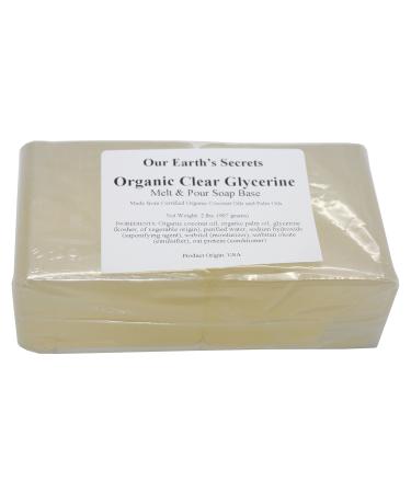 Organic Oil Clear Glycerin - 2 Pound Melt and Pour Soap Base - Our Earth's Secrets - Buy Online on GoSupps.com