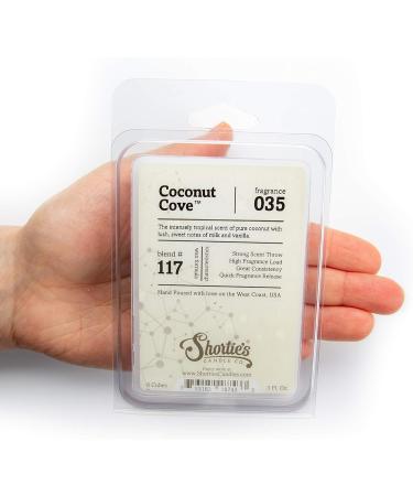 Buy Shortie s Candle Coconut Cove Wax Melts - Highly Scented 3 Oz Bar | Natural Oils Fruit & Berry Air Freshener Cubes - International Shipping Available - Buy Online on GoSupps.com