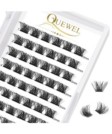 Eyelashes Individual Quewel Individual eyelash clusters lashes mega c curl 10mm eyelash segments wide foundation individual eyelashes for eyes make-up diy eyelash extensions (mega-c-10mm) 1 piece (1 Pack) mega-c-10mm