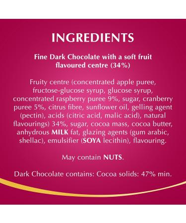 Lindt FRUIT SENSATION Chocolat noir sensation framboise et canneberge pochette 150 g - Buy Online on GoSupps.com