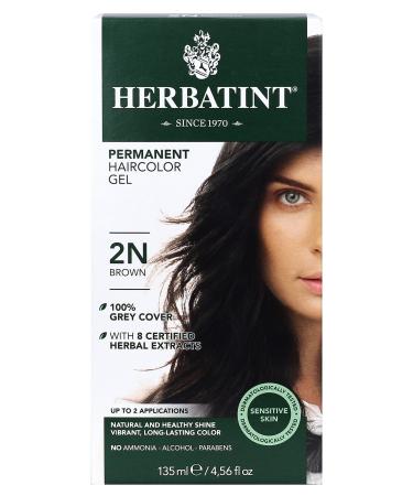 Herbatint Permanent Haircolor Gel 2N Brown 4.56 fl oz (135 ml)