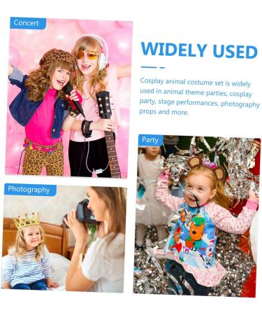 minkissy 1 Set zoo animal headband fabric monkeys monkey ear hair hoop headbands tails - Buy Online on GoSupps.com