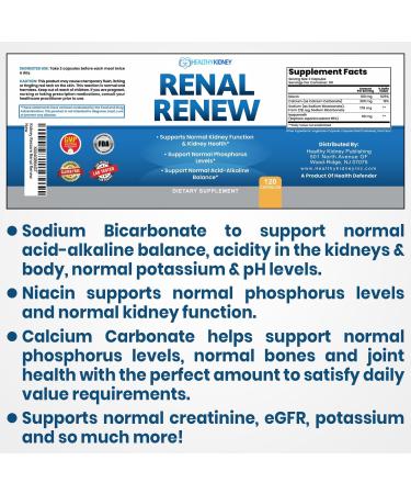 Renal Renew: Advanced Kidney Cleanse Detox & Repair Kidney Support Supplement. Breakthrough Smart Kidney Supplement Rejuvenates Kidney Health 120 Caps - Buy Online on GoSupps.com