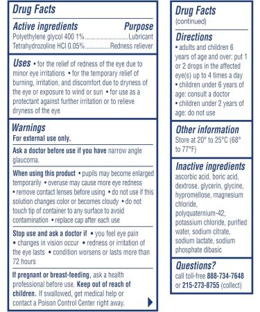 Visine Red Eye Hydrating Comfort - Lubricant & Redness Reliever Eye Drops 12 fl oz - Buy Online on GoSupps.com
