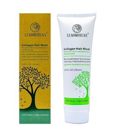 Xiaomoxuan Natural Plant-Based Collagen Hair Mask for Deep Conditioning and Repair - Moisturize Dry and Damaged Hair, Treat Split Ends, and Restore Hair Gloss - Buy Online on GoSupps.com