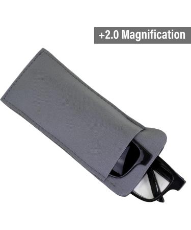 Global Vision Reading Glasses +2.0 Magnification | Gray Frame Clear Lens Polarized Clip-On Shades - Enhance Your Vision Worldwide - Buy Online on GoSupps.com