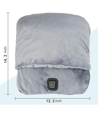 Clicitina Foot Warmer with Heating & Vibration Massage | Fast Heating Pillows | Ultra-Wide Fleecer Straps | 3 Settings | Durable Non-Slip Sole | Unisex Mobile Heating Fan - Gray One Size - Buy Online on GoSupps.com