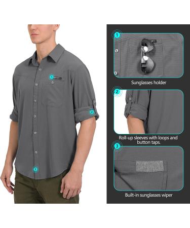 Little Donkey Andy Men's UPF 50 UV Protection Long Sleeve Shirt - Castlerock, X-Large - Buy Online on GoSupps.com